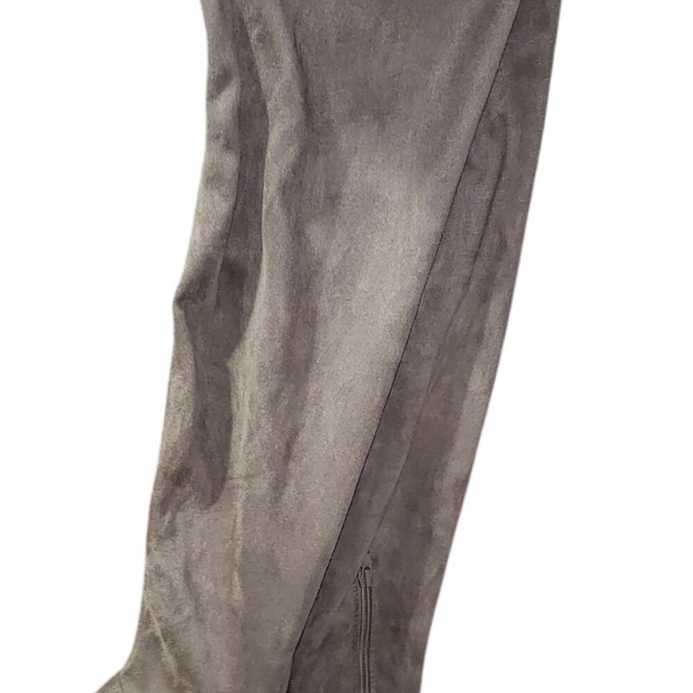 boots thigh high suede like boots worn twice very comfy 7.5 thin stretchy like